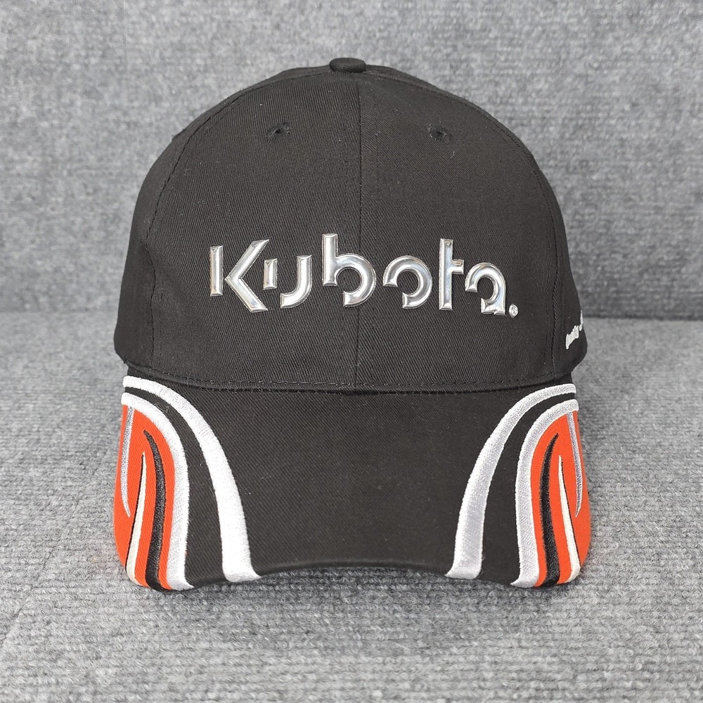 Kubota Hat Cap Strap Back Mens One Size Black K-Products Tractor Farm Equipment